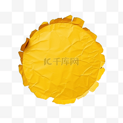 空间信息图片_带有圆形黄色标签贴纸的撕纸，隔