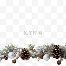 工作桌板图片_白色木质上有杉树和松果的圣诞装