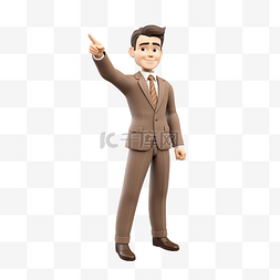 用食指的手图片_穿着棕色西装的男人用两个食指指