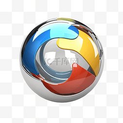 Web 浏览器 3d 插图