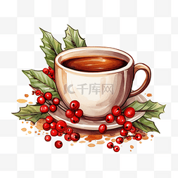圣诞咖啡 PNG