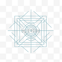 组织几何图片_白色背景上的几何风格萨满符号 