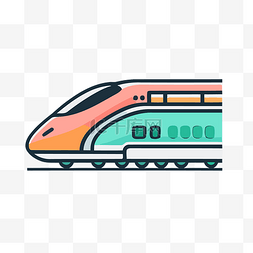 子弹头背景图片_火车线图与彩色火车 向量