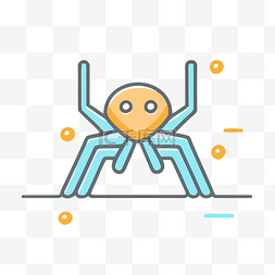 蜘蛛的橙色标志 向量