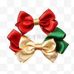节日庆祝金带图片_传统圣诞颜色红色金色和绿色的节
