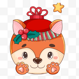 狐狸麋鹿圣诞节装饰