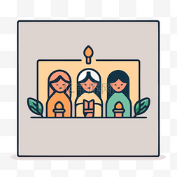 波拉图片_共济会图标的背景是三个拿着蜡烛