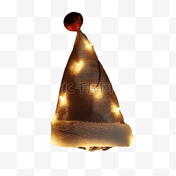 用灯光装饰的圣诞帽
