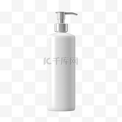 透明的瓶子塑料盖图片_瓶泵洗发水样机真实渲染隔离