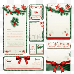 圣诞节psd分层图片_专业商务文具用品圣诞模板颜色样