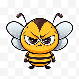 卡通蜜蜂表情图片_表情符号 蜜蜂 卡通 生气