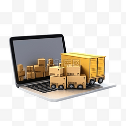 卡车概念车图片_卡车将货物运送到收件人在线订购