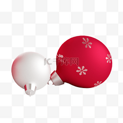 装饰球球图片_圣诞饰品3d渲染