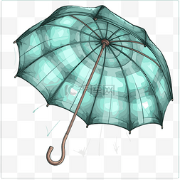 格子透明图片_透明雨伞 向量