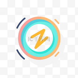 方形彩色图片_白色背景上的 zollonix 应用程序徽