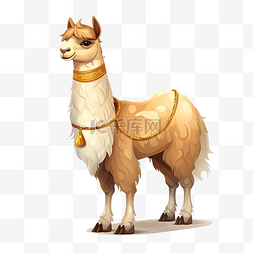 秘鲁骆驼与项链字符