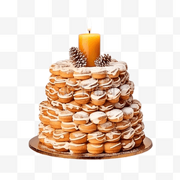 蜡烛形状的圣诞蜂蜜蛋糕 圣诞气