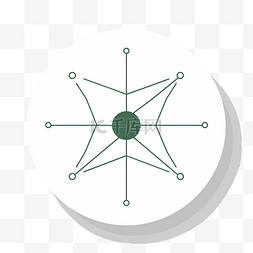 显示绿色网格的圆圈 向量