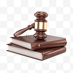 3d 木法官槌锤拍卖与开放书孤立法律司法系统符号概念 3d 渲染插图