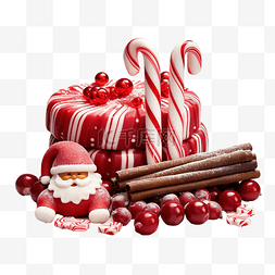 圣诞传统糖果红巧克力圣诞老人与