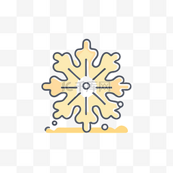 雪花图标免费图片_黄色背景的雪花图标 向量