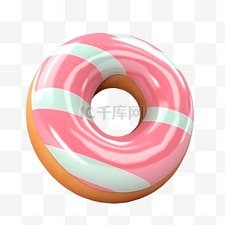 甜甜圈 3d 插图