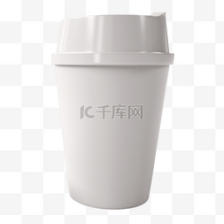 咖啡杯盖子图片_咖啡杯3d白色立体