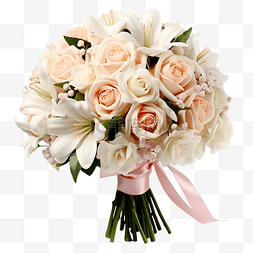 白色的花瓶图片_孤立的婚礼花束