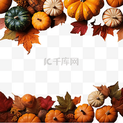 秋季乡村组合物南瓜和树叶在木桌