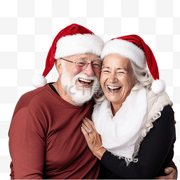 热恋庆祝图片_圣诞节和热恋中的年长夫妇享受假