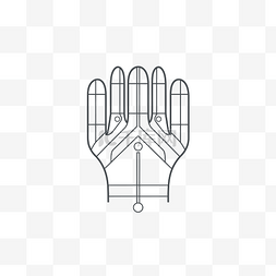 多线操作图片_手掌插图风格中有多只手的线性手