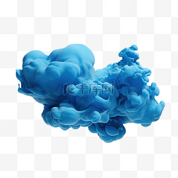 蓝色 3d 云