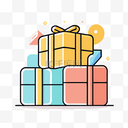 礼品背景图片_礼品包平面图标免费矢量图