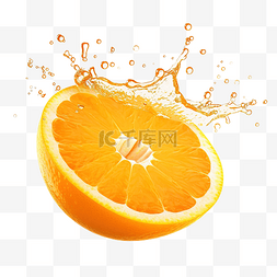 水滴水果素材图片_潮湿的橙色橙色飞溅的水滴png ai生
