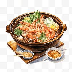 赵薇割韭菜图片_motsunabe 日本食品 水彩