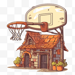 篮球框卡通图片_篮球框 向量