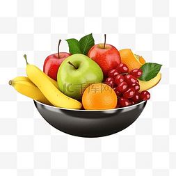 现实的水果在碗里