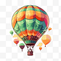 热气球插图图片_气球 向量