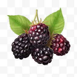 吃蔬菜的孩子图片_孤立的黑莓水果插图非常适合插图