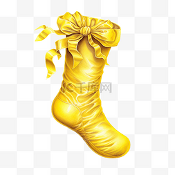 黄色圣诞袜绘图