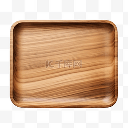 棕色简单桌子图片_空木托盘