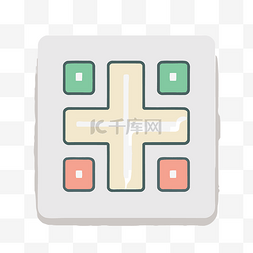 高清键盘素材图片_十字键盘应用程序的方形图标 向