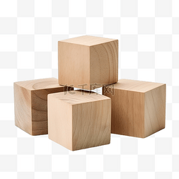 骰子三个六图片_一组三个空白木立方块隔离模板模