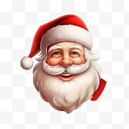 快乐的圣诞老人图片_快乐的圣诞老人脸插画