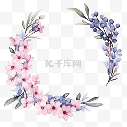 水彩花卉框架图片_水彩花卉框架