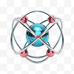 顯微鏡图片_原子的 3d 插图