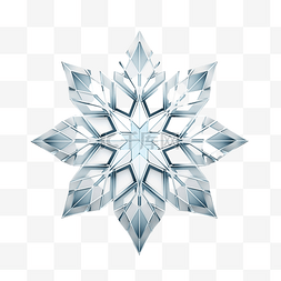 抽象几何雪花与钻石