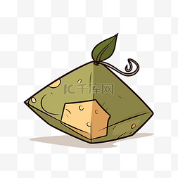 丁香茶图片_卡通片内有丁香的绿色方块的茶袋