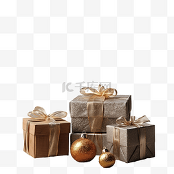 礼物盒制作图片_质朴的木桌上手工制作的礼物，配