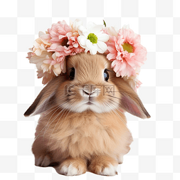 兔子耳朵图片_带花的兔子耳朵